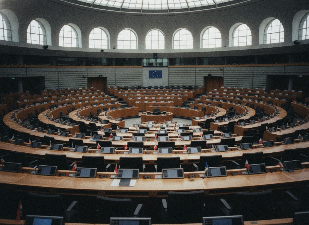 Il·lustració editorial de La UE activa el 2 d'agost les primeres obligacions de transparència de la Llei d'IA, mentre ajorna els requisits d'alt risc